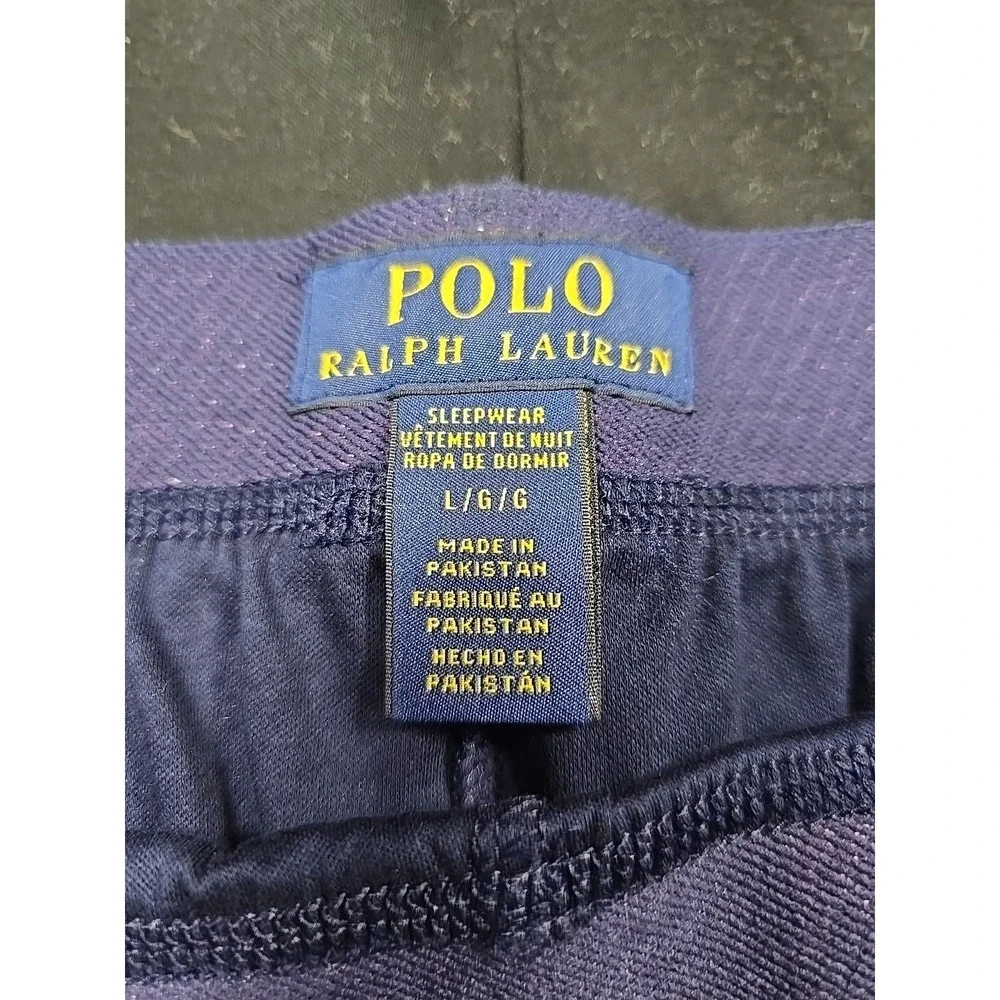 Polo Ralph Lauren Mens Large Lot Of‎ 2 Sleep Lounge Pants Black Blue nwt